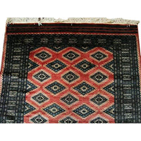 AHMEDANI Exclusive Copper Jaldar Hand Knotted Rectangle Rug Mat Wool Silk Carpet (6 x 4)'