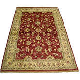 Chobi Mahal Zeigler Exclusive Vege Dyed Area Rug Hand Knotted Wool Carpet (5.11 x 4.1)'