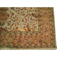 AHMEDANI Mehrab Vase Life Floral Exclusive Designed Rectangle Area Rug Wool Silk Hand Knotted Carpet (10.2 x 7.3)'