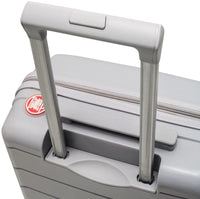 Air Canada Optimum 3Pcs Hardside Spinner Rolling Luggage & Wet Pouch Set Carry-On Suitcase - Light Grey