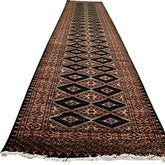 Awesome Dark Green Jaldar Hand Knotted Wool Silk Carpet Runner Rug (14.6 x 2.5)'