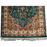 AHMEDANI Floral Ivory Touch Medallion Rectangle Area Rug Hand Knotted Wool Silk Carpet (5 x 3)'