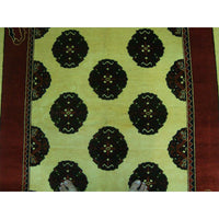 AHMEDANI Elephant Foot Print Bokhara Afghan Vege Dyed Area Rug Hand Knotted Carpet (7.5 X 5)'