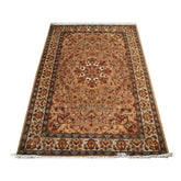 AHMEDANI Floral Ivory Touch Medallion Gorgeous Designed Rectangle Area Rugs Hand Knotted Wool Silk Carpet (6 X 4)'