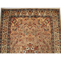 AHMEDANI Floral Ivory Touch Medallion Gorgeous Designed Rectangle Area Rugs Hand Knotted Wool Silk Carpet (6 X 4)'