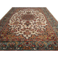 AHMEDANI Suraj Flowral Exclusive Designed Area Rug Hand Knotted Wool Silk Carpet (6 X 4)'