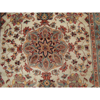 AHMEDANI Suraj Flowral Exclusive Designed Area Rug Hand Knotted Wool Silk Carpet (6 X 4)'