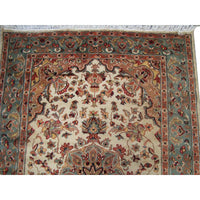AHMEDANI Suraj Flowral Exclusive Designed Area Rug Hand Knotted Wool Silk Carpet (6 X 4)'