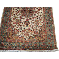 AHMEDANI Suraj Flowral Exclusive Designed Area Rug Hand Knotted Wool Silk Carpet (6 X 4)'
