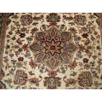 AHMEDANI Guleaina Flowral Excellent Designed Area Rug Hand Knotted Wool Silk Carpet (6 x 4)'