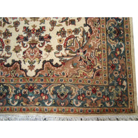 AHMEDANI Guleaina Flowral Excellent Designed Area Rug Hand Knotted Wool Silk Carpet (6 x 4)'