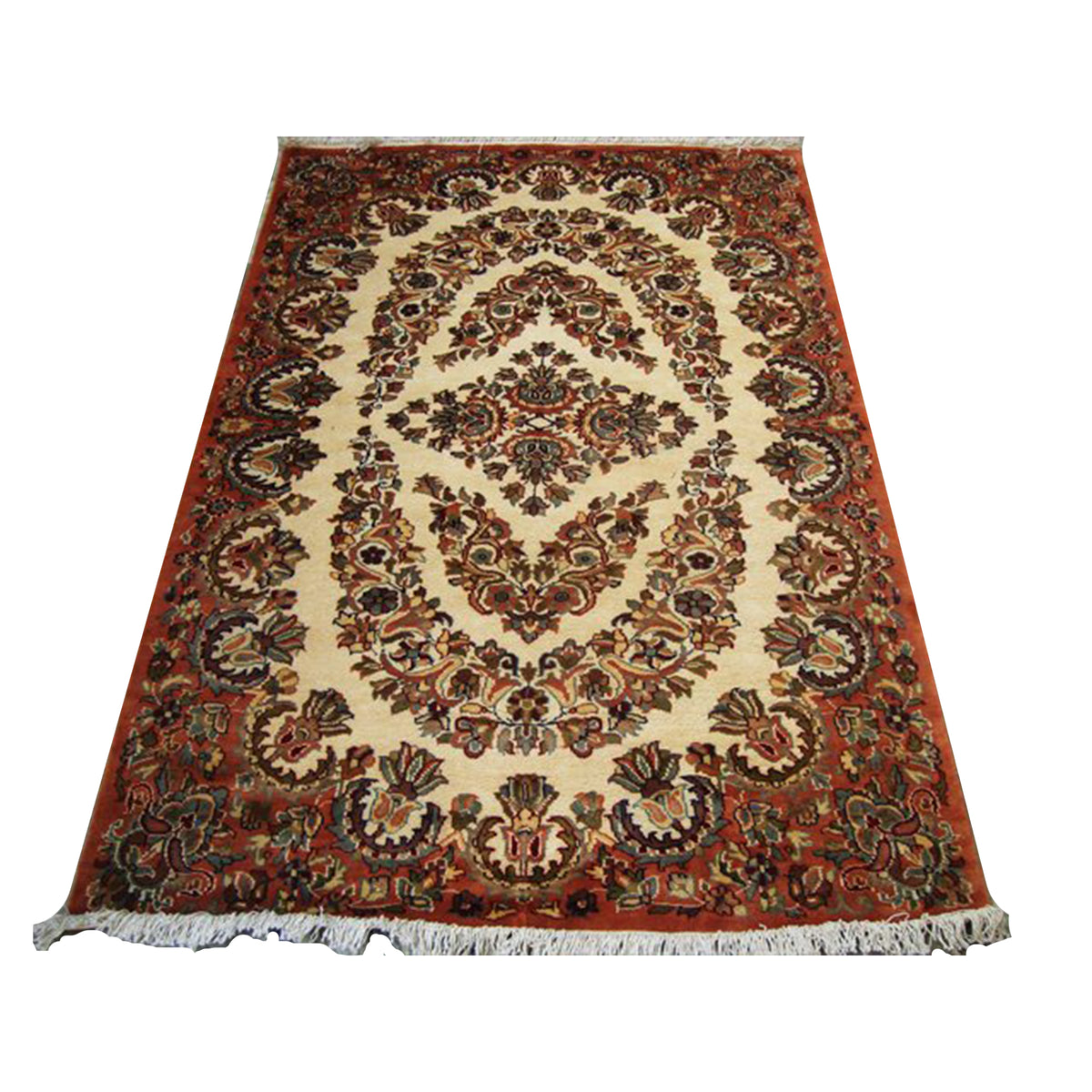 AHMEDANI Shab-E-Chiragan Exclusive Designed Area Rug Hand Knotted Wool Silk Carpet (6 X 4)'