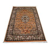 Floral Medallion Designed Oriental Area Rugs Wool Silk Hand Knotted Carpet (6 x 4)'