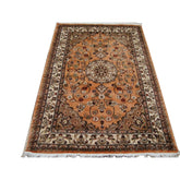 Awesome Floral Medallion Hand Knotted Oriental Area Rug Wool Silk Carpet (6 x 4)' by AHMEDAN