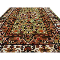 AHMEDANI Green Ivory Touch Excellent Designed Rectangle Area Rugs Hand Knotted Wool Silk Carpet (4 x 2.6)'