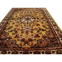 AHMEDANI Cream Ivory Touch Gorgeous Designed Rectangle Area Rugs Wool Silk Hand Knotted Carpet (4 x 2.6)'