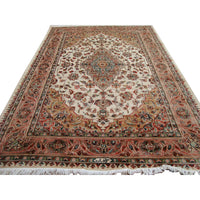 AL AHMEDANI LINEN Awesome Sarafiann Floral Medallion Area Rug Hand Knotted Wool Silk Carpet (6 x 4)'