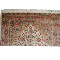 AL AHMEDANI LINEN Awesome Sarafiann Floral Medallion Area Rug Hand Knotted Wool Silk Carpet (6 x 4)'
