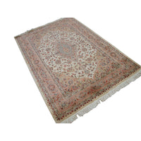 AL AHMEDANI LINEN Awesome Sarafiann Floral Medallion Area Rug Hand Knotted Wool Silk Carpet (6 x 4)'