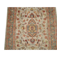 AHMEDANI Classic Medallion Floral Rectangle Area Rug Hand Knotted Wool Silk Carpet (5 x 3)'