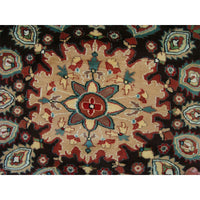AHMEDANI Exclusive Chocolate Brown Rectangle Area Rug Hand Knotted Wool Silk Carpet (9 X 6)'