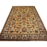 Rectangle Area Rug Cream Love Floral Hand Knotted Silk Wool Carpet (10 x 6)'