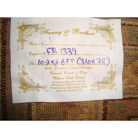 AHMEDANI Red Floral Love Mahal Classic Designed Hand Knotted Runner Rug (10.2 X 2.6)'