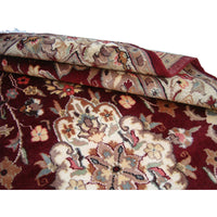 AHMEDANI Shahe-Taj Ruby Red Exclusive Area Rug Hand Knotted Wool Silk Carpet (6 x 4)'