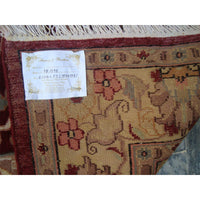 AHMEDANI Shahe-Taj Ruby Red Exclusive Area Rug Hand Knotted Wool Silk Carpet (6 x 4)'