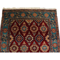 AHMEDANI Exclusive Floral Designed Rectangle Area Rug Hand Knotted Wool Silk Carpet (6 x 4)'