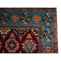 AHMEDANI Exclusive Floral Designed Rectangle Area Rug Hand Knotted Wool Silk Carpet (6 x 4)'