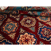 AHMEDANI Exclusive Floral Designed Rectangle Area Rug Hand Knotted Wool Silk Carpet (6 x 4)'