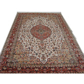 Awesome Aina Medallion Floral Oriental Area Rug Hand Knotted Wool Silk Carpet (9 x 6)'