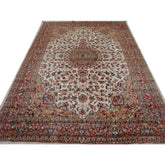 Exclusive Moon Medallion Floral Oriental Area Rug Hand Knotted Wool Silk Carpet (9 x 6)'
