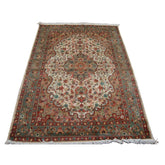 Awesome Gultarash Medallion Rectangle Area Rugs Wool Silk Hand Knotted Carpet (6 x 4)'