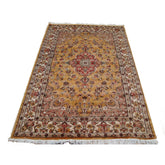 Awesome Love Sun Floral Oriental Area Rug Hand Knotted Wool Silk Carpet (6 x 4)'