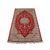 Royal Beauty Floral Oriental Rug Hand Knotted Wool Silk Carpet (5 X 3)'