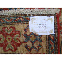 AHMEDANI Kazak Caucasion Exclusive Designed Vege Dyed Rectangle Area Rug Hand Knotted Carpet (6 x 4)'