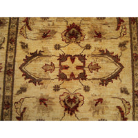 AHMEDANI Wonderful Chobi Zeiglar Mahal Rectangle Rug Wool Hand Knotted Carpet (4.11 X 3.2)'