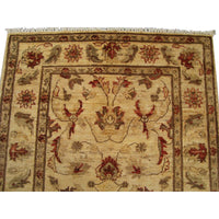 AHMEDANI Wonderful Chobi Zeiglar Mahal Rectangle Rug Wool Hand Knotted Carpet (4.11 X 3.2)'