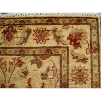 AHMEDANI Wonderful Chobi Zeiglar Mahal Rectangle Rug Wool Hand Knotted Carpet (4.11 X 3.2)'