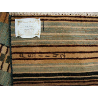AHMEDANI Modern Afghan Gabbeh Mahal Vegetable Dyed Wool Carpet Hand Knotted Area Rug (8 X 5)'