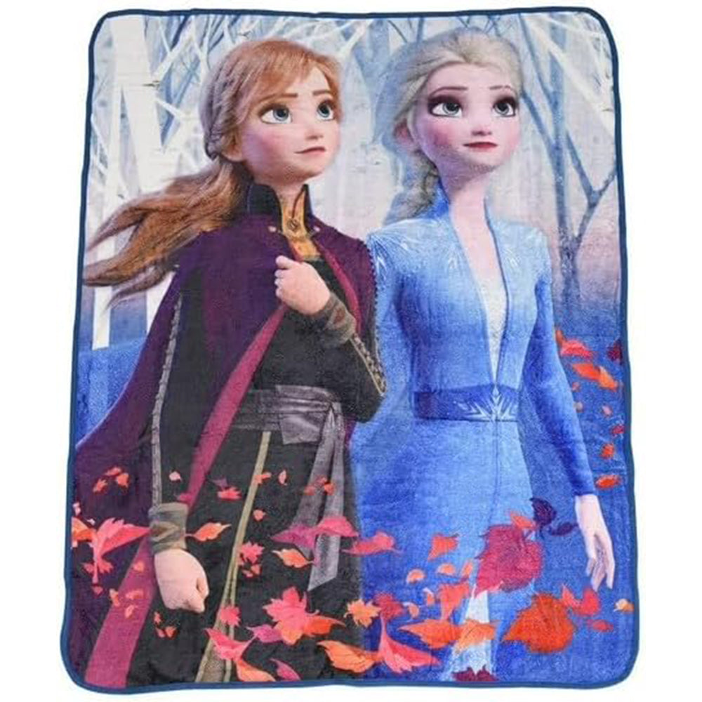 Disney Frozen II Anna Elsa Micro Plush Throw Super Soft Plush Blanket for Kids