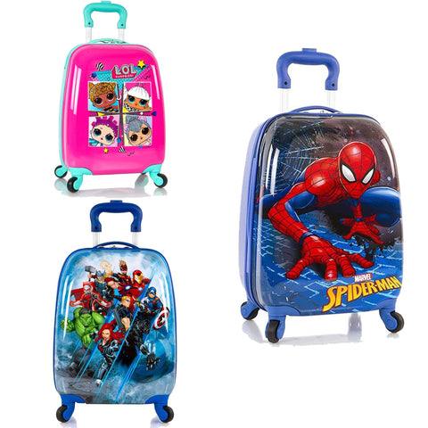 Hardside 18 Inch Spinner Luggage for Kids Travel Trolley Suitcase