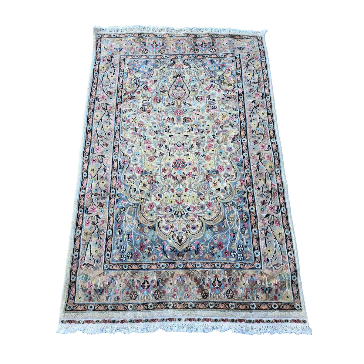 Al Ahmedani Linen Tree of life Jungle Birds Rectangle Area Rug Wonderful Design Wool Silk Hand Knotted Home Decor Indoor Carpet (6 x 4)'