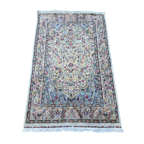 Al Ahmedani Linen Tree of life Jungle Birds Rectangle Area Rug Wonderful Design Wool Silk Hand Knotted Home Decor Indoor Carpet (6 x 4)'