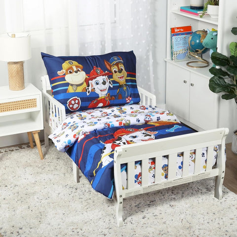 Paw Patrol Multicolor Toddler 3-Piece Bedding Sheet Set for Kids - Pillowcase, Comforter and Fitted Sheet