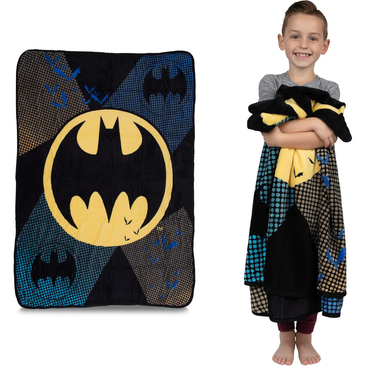 Batman Kids Super Soft Lightweight Micro Raschel Throw Blanket- (46 x 60) inch