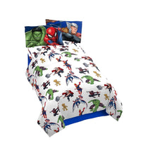 Avengers 5-Pcs Full Bed in Bag Sheet Set for Kids - Comforter, Flat Sheet, Fitted Sheet, and 2 Pillowcase