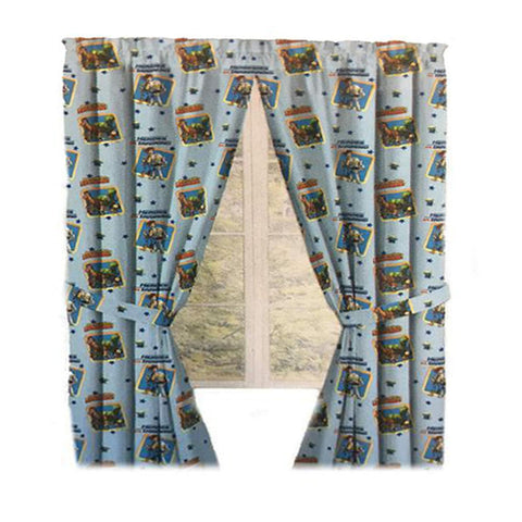 Toy Story Drapes Kids Window Panel Curtains with Tie Backs (Sky Blue)